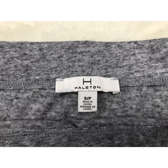 NWT HALSTON Gray Knit Off The Shoulder Peasant Top - Picture 2 of 4